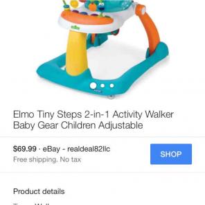 Elmo 2 in 1 activity walker