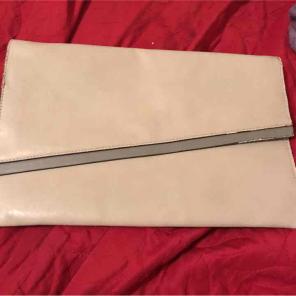 Beige clutch bag Women's