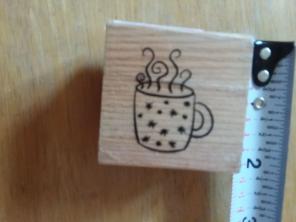Hot drink rubber stamp