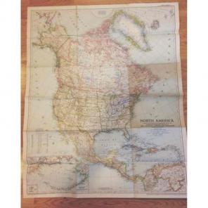 Vintage Map of North America