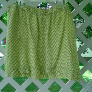 Green and white Merona skirt