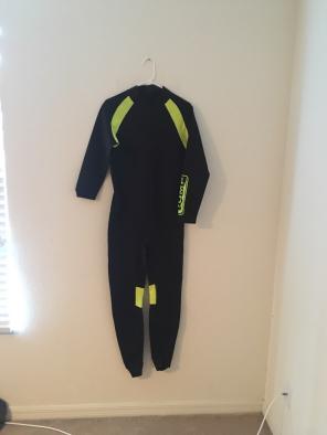 Comp Wet Suit Black & Neon Green Size L