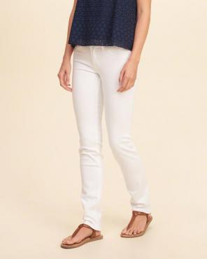 Hollister White Straight Leg Jeans