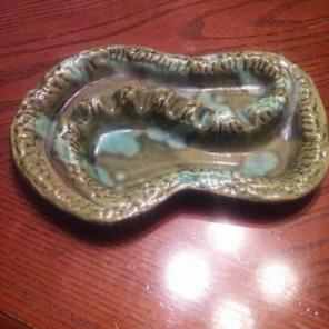 Retro funky California Pottery Ashtray