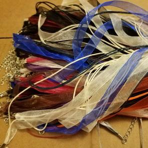 Organza/cord and ivory silk
