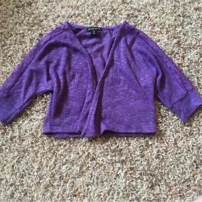 Girls Purple Cartigan