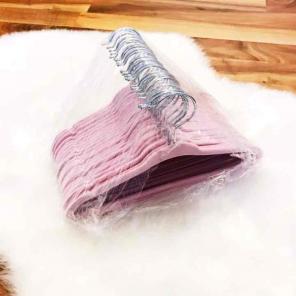 Pink Velvet Baby Hangers - Set of 25