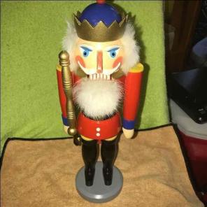 Vintage antique handmade wood nutcracker