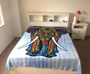 Elephants Bed Spread Wall Tapestry