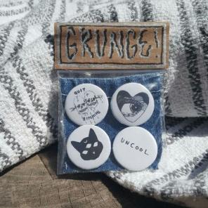 Grunge Pin Set - 4 pins