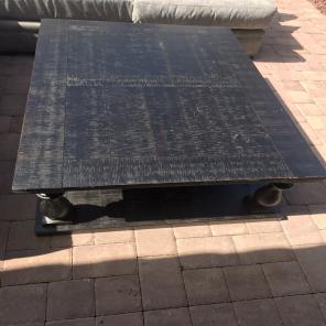 Rectangular black wooden center table