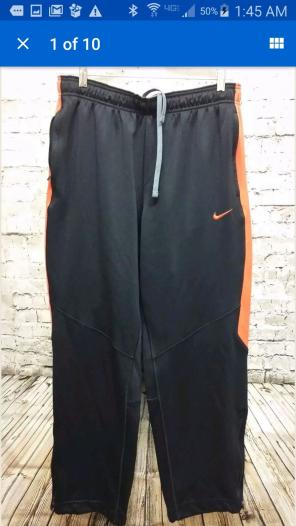 Men's NIKE dry fit track pants - zippers