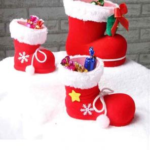 Santa Candy Boots Portable Baskets 3 pcs