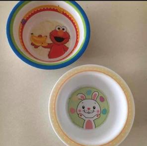 Elmo/ Bunny Melamine Baby Bowls