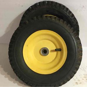 Set of wheel barrow tires w/rims