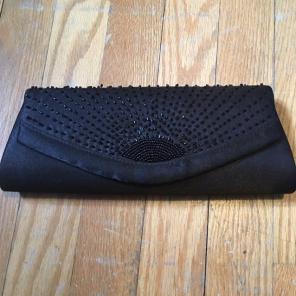 Black Beaded Clutch
