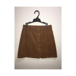 Corduroy Button Up Skirt