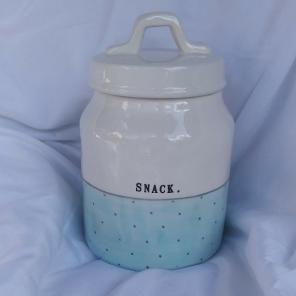 Rae dunn polka dots snack canister