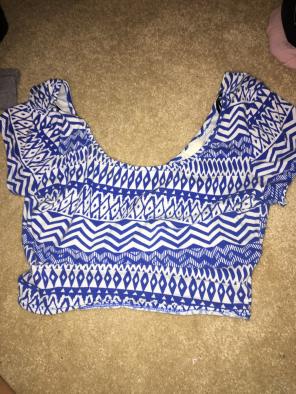 Blue Designed CropTop
