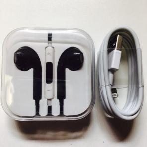Earphones And One IPhone Cable