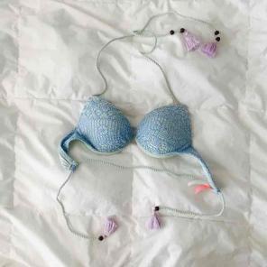 Victoria Secret blue crotchet bikini