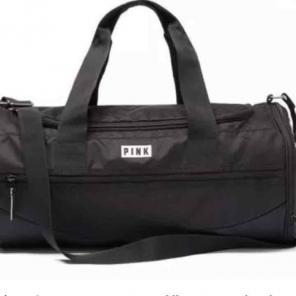 VS PINK BLACK AND WHITE DUFFLE