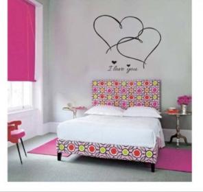 Hearts I Love YWords Wall Sticker Decals