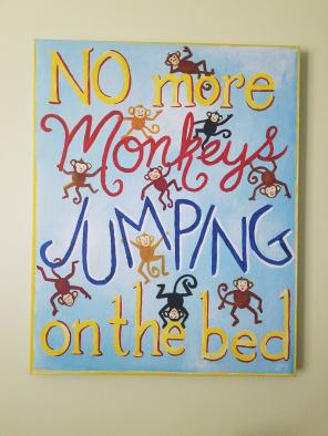 Monkey themed room and bathroom