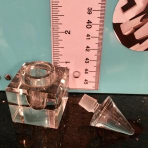 Crystal Ink Well W/Cone Shaped Stopper
