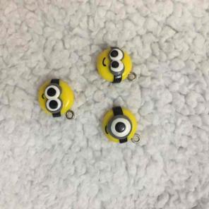 3pc minion polymer clay charms