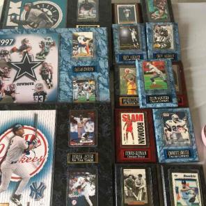 Collection of sports plaques