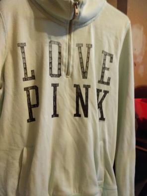 Pink quarter zip sweatshirt sz medium