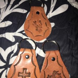 Real Leather Keychains Designs
