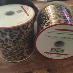 2 Leopard print ribbon