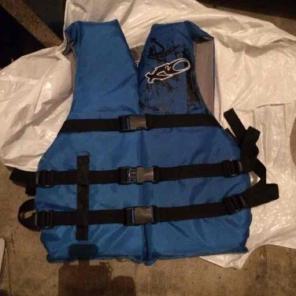 Blue adult size life jacket