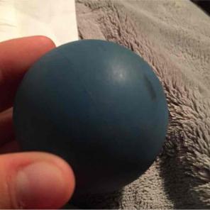 Blue lacrosse ball