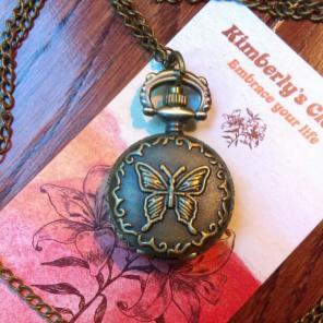 Butterfly pendant pocketwatch