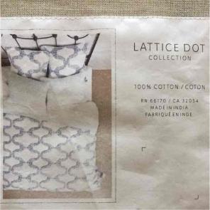 Anthropologie lattice Dot euro sham set