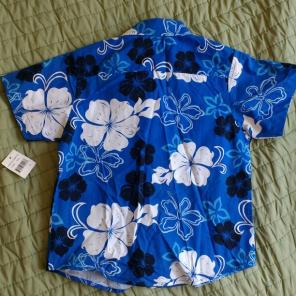 Royal blue Hawaiian shirt. Size 4 NWT