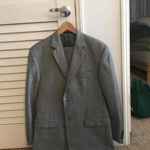 Men's light grey suite