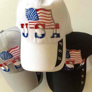 Embroidered USA Flag baseball cap