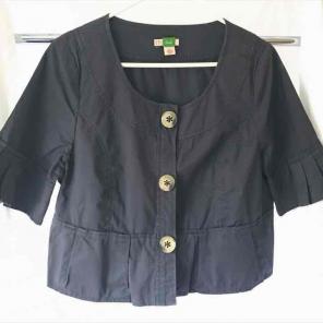 Anthropologie Pleated Peplum Jacket