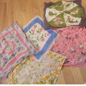 Vintage handkerchief scarf mod retro lot