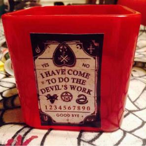 Occult gothic punk glass vase