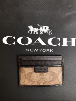 Coach Men's Card Holder Small Wallet