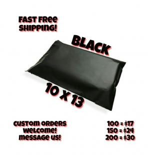 75 Poly Mailers 10x13 Black
