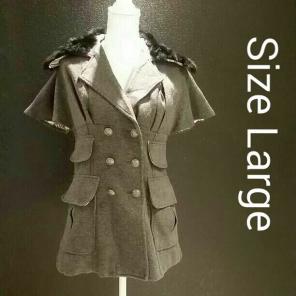 New Gray Jacket with black fur neck