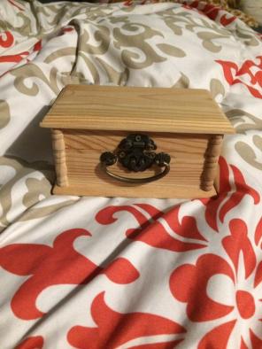 Small Wooden Box, Metal Clasp
