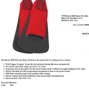 TYR Burner fins - Red