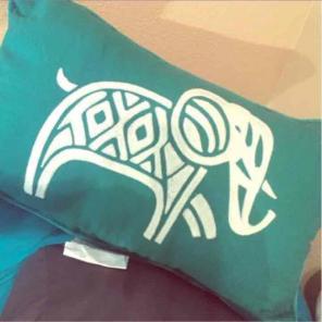 Boho pillow elephant